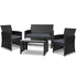 Gardeon 4-Piece Rattan Set - Armchairs and Sofa