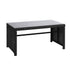 Tempered Glass Top Table - Black Wicker Set