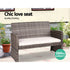 Side View of Gardeon Grey Wicker Lounge Set