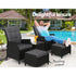 Relaxing Patio Furniture Set - Black Wicker