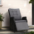 Black Wicker Recliner Chair Side View