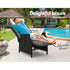 Comfortable Black Wicker Chair with Cushions