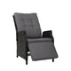 Gardeon Single Wicker Recliner Chair Black