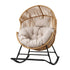 Gardeon natural rattan egg rocking chair side view