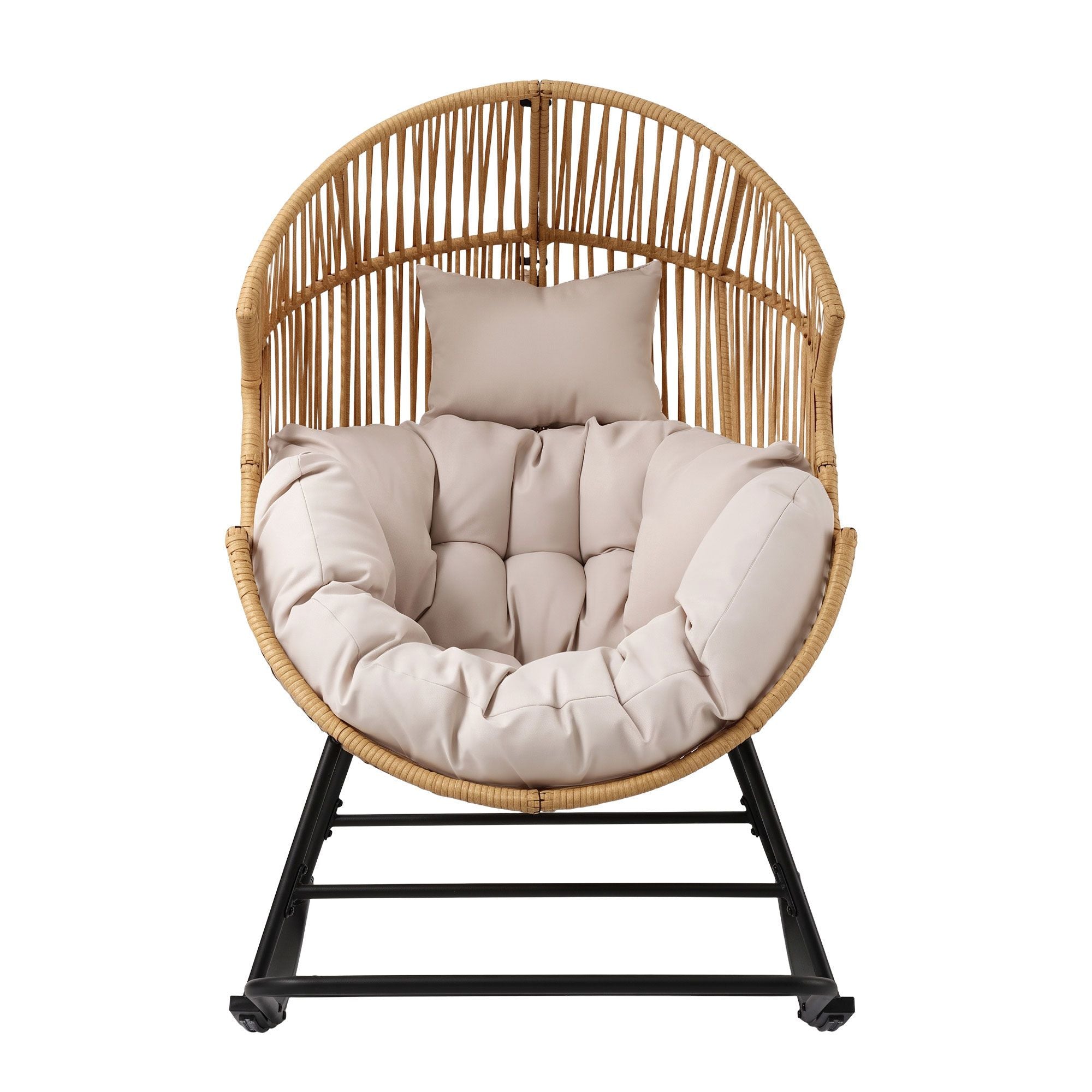 Gardeon PE rattan rocking chair detail