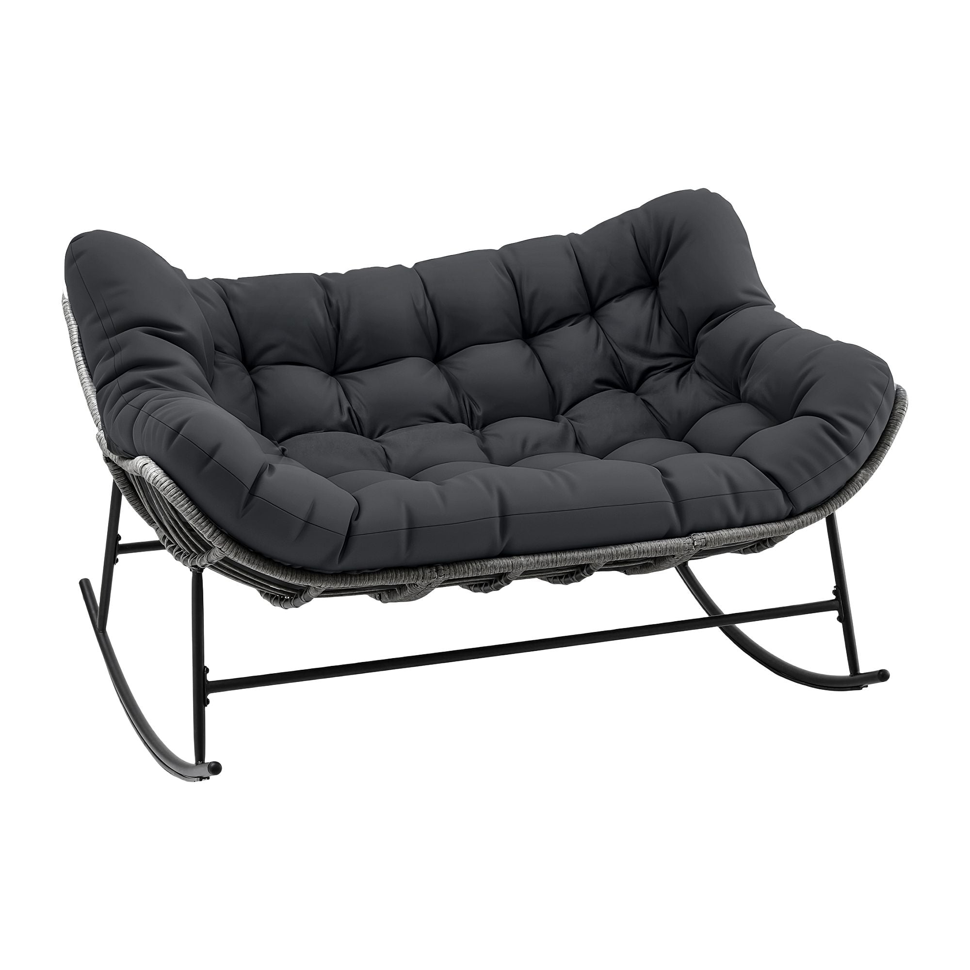 Gardeon rocking loveseat padded cushion detail
