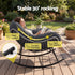 Gardeon grey wicker loveseat outdoor seating