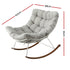 Gardeon Outdoor Rocking Chair Furniture Papasan Recliner Garden Patio Lounge Setting White