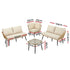 Gardeon 4-Piece Modular Outdoor Sofa Set with Cushions 5 Seater Rattan Furniture