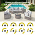 Gardeon 6 Seater Outdoor Sofa Set 9PCS Table Chair Set Garden Rattan Patio Furniture
