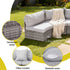 Gardeon 6 Seater Outdoor Sofa Set 9PCS Table Chair Set Garden Rattan Patio Furniture