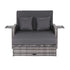 Gardeon Outdoor Day Bed Sun Lounge Setting Wicker Lounger Patio Furniture Grey