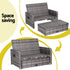 Gardeon Outdoor Day Bed Sun Lounge Setting Wicker Lounger Patio Furniture Grey