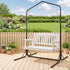 Gardeon 2-Seater Wooden Outdoor Swing Chair with Stand – White