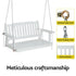 Gardeon 2-Seater Wooden Outdoor Swing Chair with Stand – White – view 5