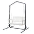 Gardeon 2-Seater Wooden Outdoor Swing Chair with Stand – White – view 8