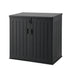 Gardeon Outdoor Storage Box 775L Container Lockable Cabinet Tool Organizer Shed Black