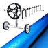 Aquabuddy Pool Cover 500 Micron 8x4.2m Blue Swimming Pool Solar Blanket 5.5m Roller - Outdoorium
