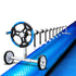 Aquabuddy Pool Cover 500 Micron 9.5x5m Swimming Pool Solar Blanket 5.5m Roller Blue - Outdoorium