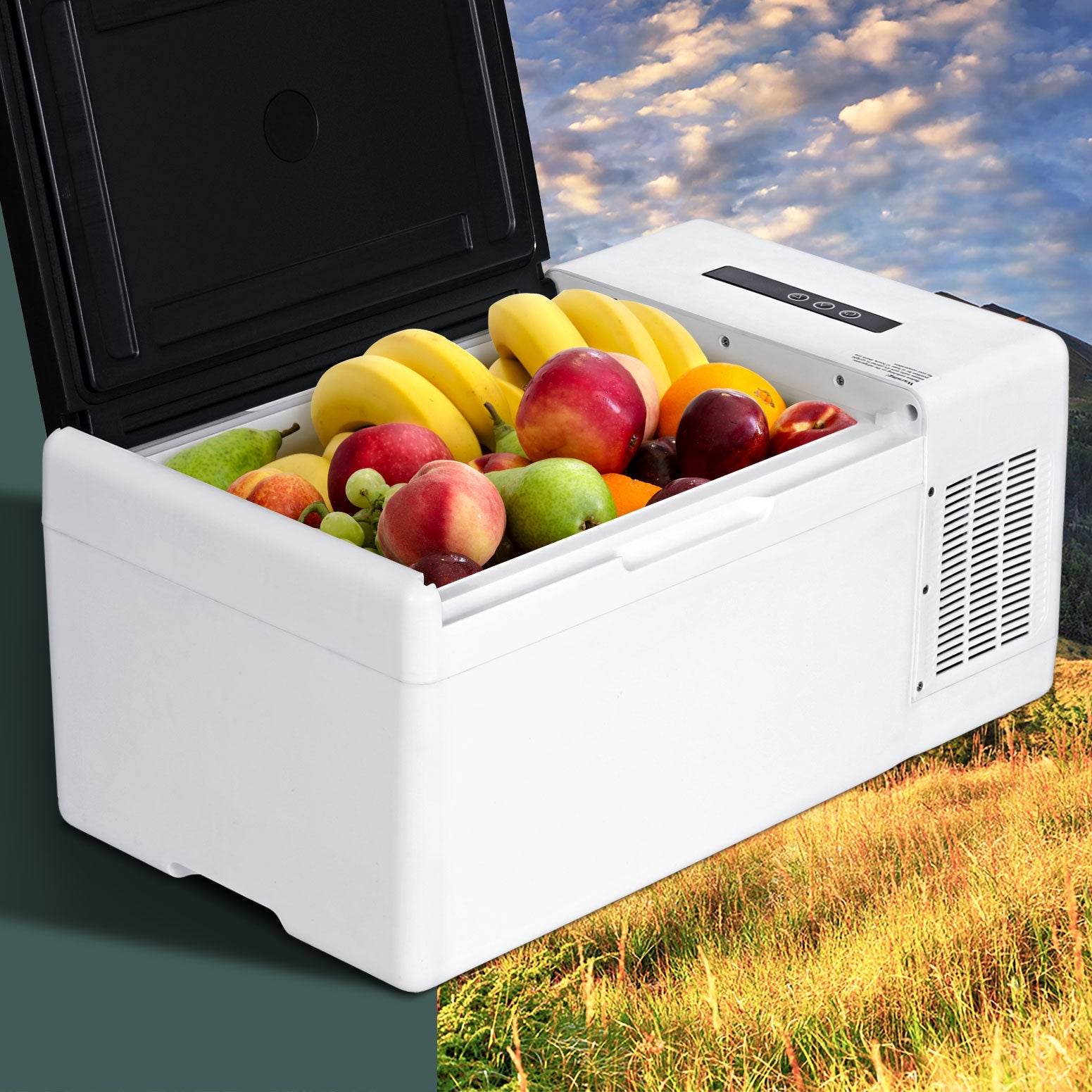 Glacio Camping Fridge 15L Portable Bar Fridges Freezer 12V/24V/240V | Outdoorium
