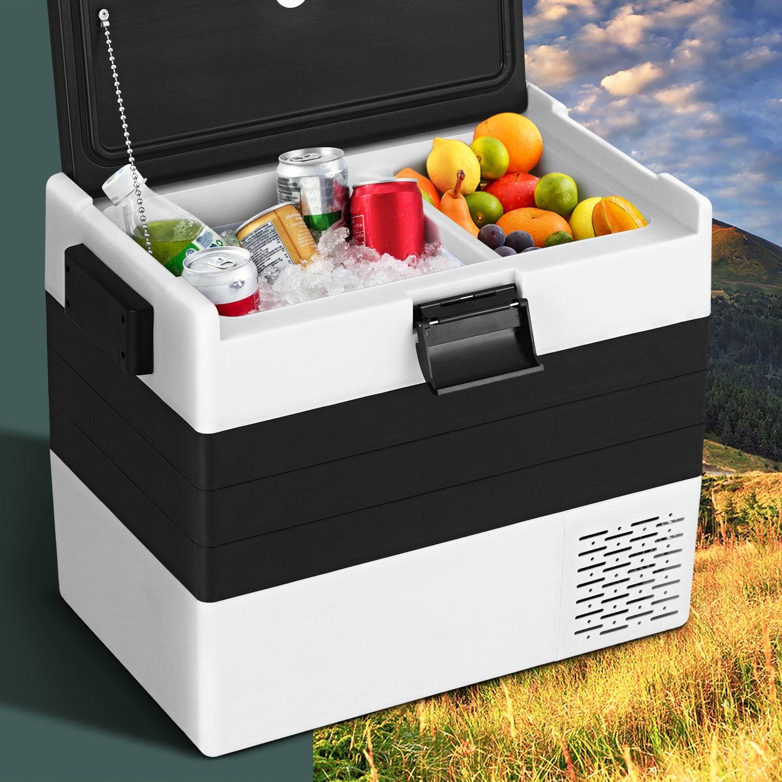 Glacio 45L Portable Fridge Freezer Camping Cooler 12V/24V/240V Caravan Car - Outdoorium