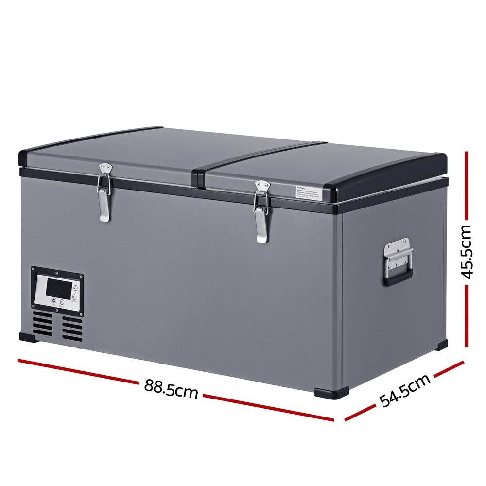 Glacio Camping Fridge 80L Portable Bar Fridges Freezer 12V/24V/240V - Outdoorium
