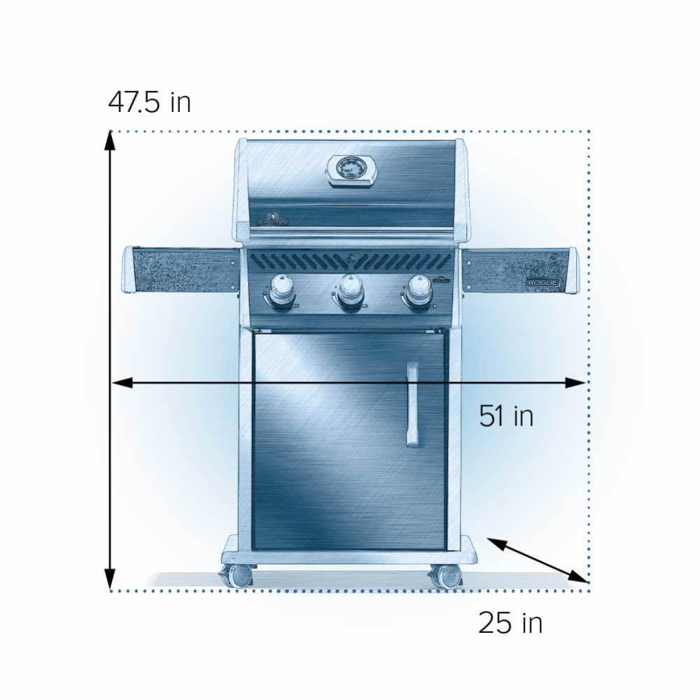 Napoleon Rogue 425 Black 3-Burner LPG Gas Grill