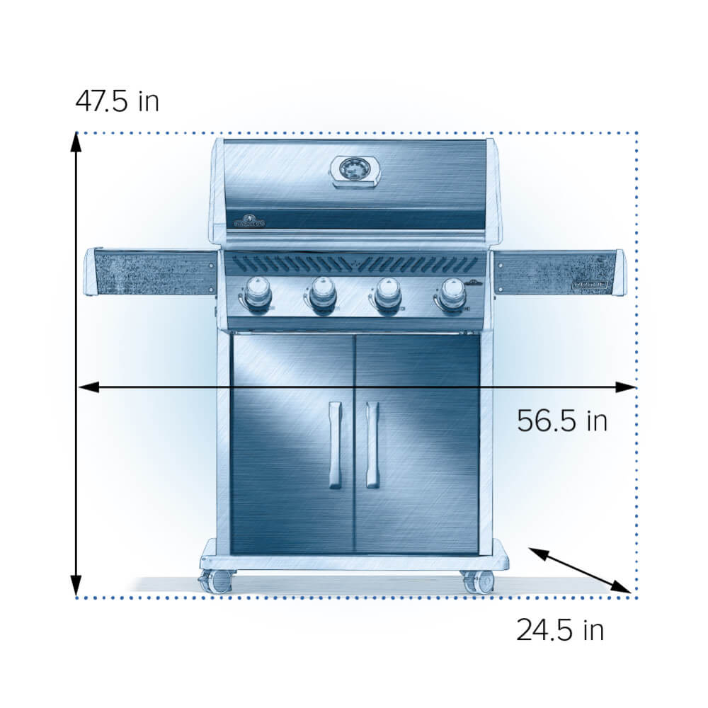 Napoleon Rogue 525 Black 4-Main Burners LPG Gas Grill