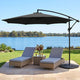 Instahut 3m Outdoor Umbrella Cantilever Beach Garden Patio Black