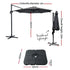 Instahut 3m Outdoor Umbrella w/Base Cantilever Beach Roma 360 Degree Tilt Charcoal