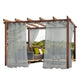 1 Pair Water Resistant Sheer Eyelet Curtains for Outdoor, 140x250cm, Gray