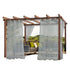1 Pair Water Resistant Sheer Eyelet Curtains for Outdoor, 140x250cm, Gray