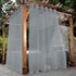 1 Pair Water Resistant Sheer Eyelet Curtains for Outdoor, 132 cm x 213 cm, Gray