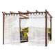 1 Pair Water Resistant Sheer Eyelet Curtains for Outdoor, 132x274 cm, White