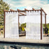 1 Pair Water Resistant Sheer Eyelet Curtains for Outdoor, 132x274 cm, White