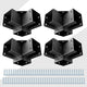 Pergola Kit Corner Brackets for 4x4(3.5inchx3.5inch) Wood Posts, Powder Coated Steel Made, 3-Way 90°Angle for Hunting Blind, Deer Stand
