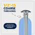 1/2" x 4" (25 Pack) Zinc Carriage Bolt Kit, Grade 307A by Makers Bolt