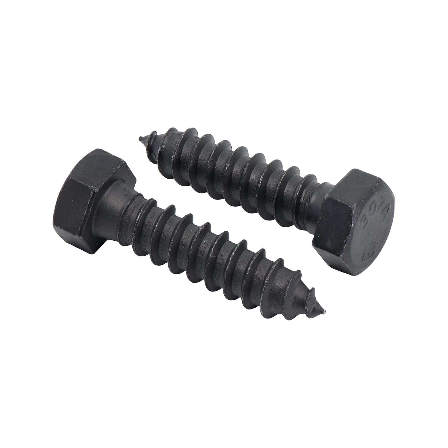 1/2" x 2”, 25-Piece Black Lag Bolts, Rustproof 4-Layer Ceramic BLAKOTE, 2X Protection of Galvanized Lag Screws, for Decks Pergolas by Makers Bolt