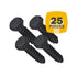 1/2" x 2”, 25-Piece Black Lag Bolts, Rustproof 4-Layer Ceramic BLAKOTE, 2X Protection of Galvanized Lag Screws, for Decks Pergolas by Makers Bolt