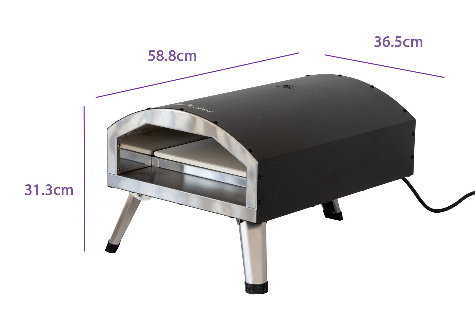 12" Portable Electric Pizza Oven – Compact Outdoor Countertop Pizza Oven