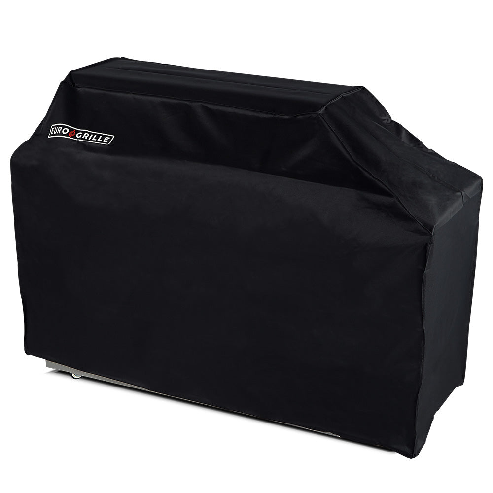 EuroGrille Cover for 8 Burner Double Hood BBQ, Black | Outdoorium