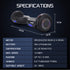 Bullet SX-2000 Hoverboard Scooter, 500W Brushless, Superior Self Balancing System, UL Certified, LED Lights, Black