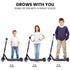 ROVO KIDS WhizKid Electric Scooter, Ages 5-11, Adjustable Height, Lithium Battery, Brushless Motor, Black
