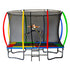 Kahuna 8ft x 11ft Rectangular Trampoline Rainbow Free Safety Net Spring Pad Cover Mat Ladder