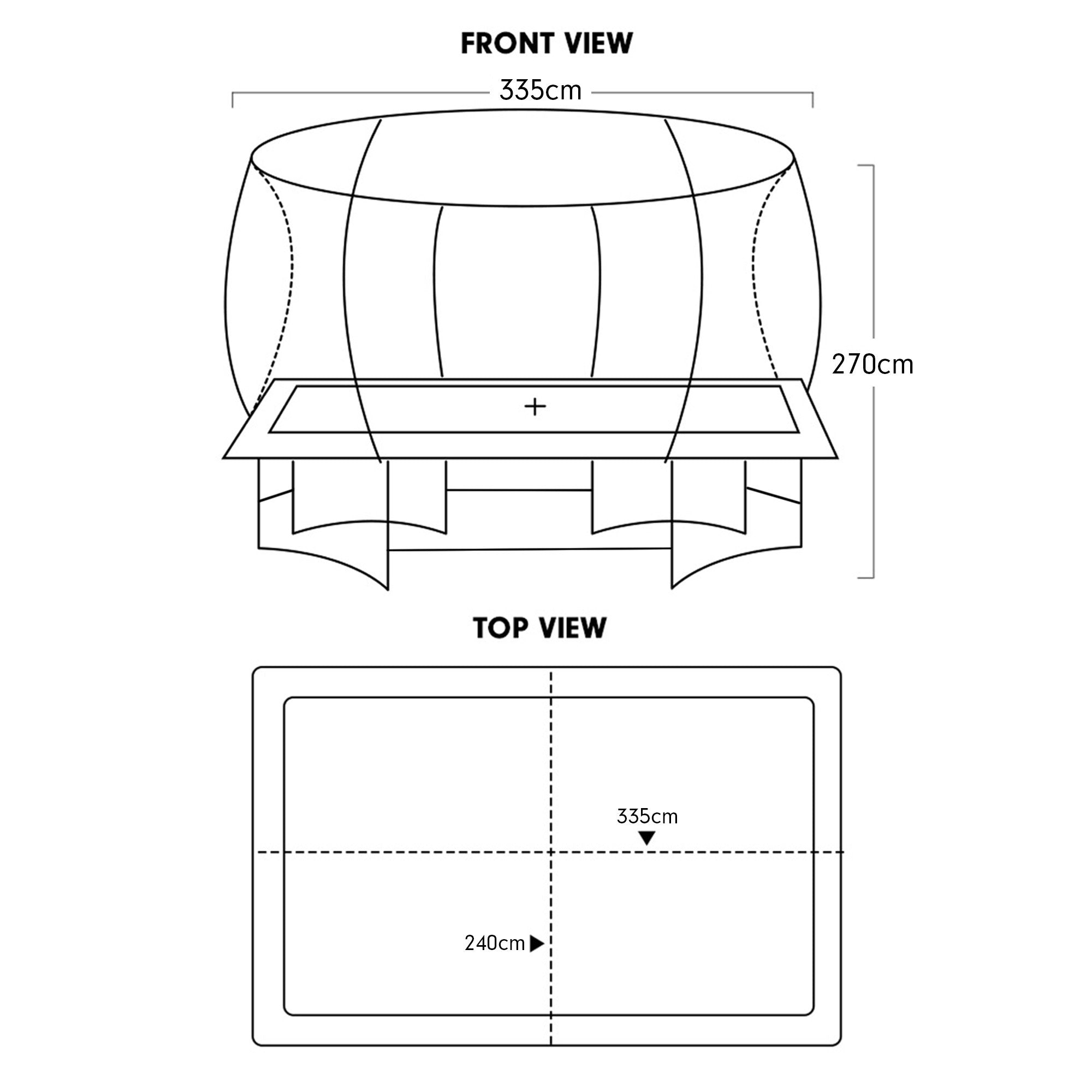 Kahuna 8ft x 11ft Rectangular Trampoline Rainbow Free Safety Net Spring Pad Cover Mat Ladder