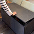 Outdoor PE Wicker Storage Box Garden 320L-Black