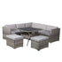 8PC Outdoor Dining Set Wicker Table & Chairs-Grey – product image 8