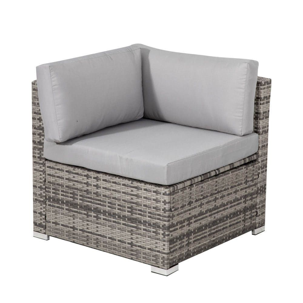 8PC Outdoor Dining Set Wicker Table & Chairs-Grey – product image 10