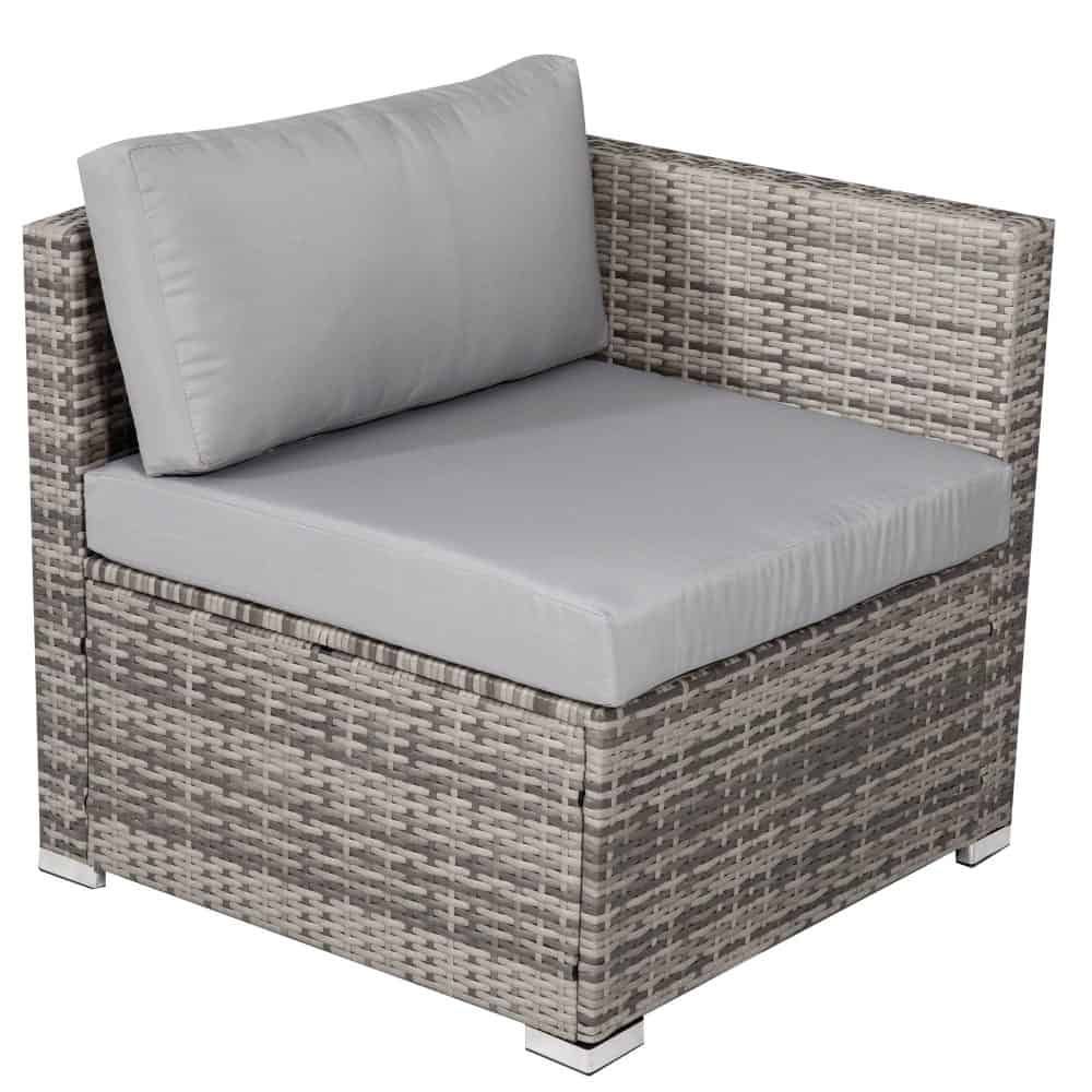 8PC Outdoor Dining Set Wicker Table & Chairs-Grey – product image 11