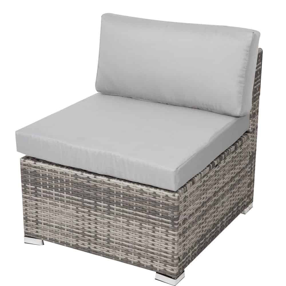 8PC Outdoor Dining Set Wicker Table & Chairs-Grey – product image 12